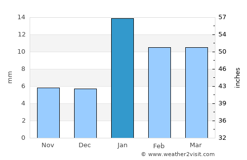 Motīhāri average rain in January