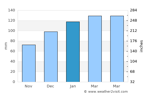Moultrie average rain in January