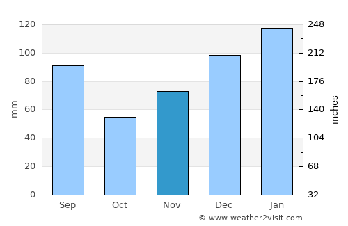 Moultrie average rain in November