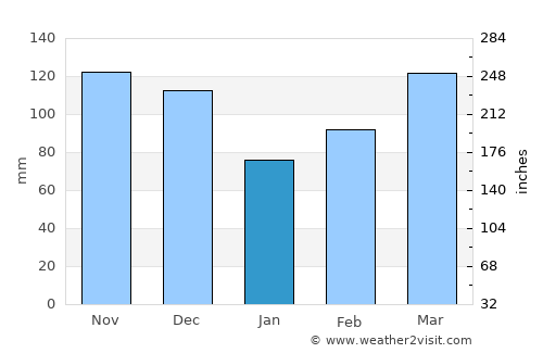 Mount Ida average rain in January