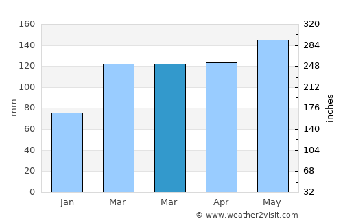 Mount Ida average rain in March