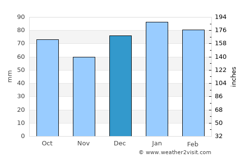 Mount Pleasant average rain in December