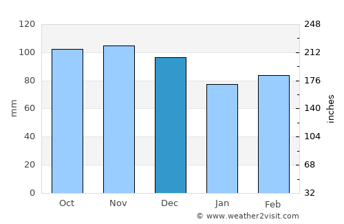 Mount Pleasant average rain in December