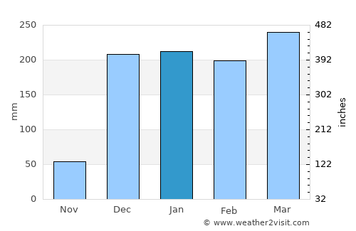Mtwango average rain in January