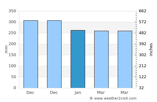 Muara Siberut average rain in January