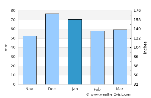 Mudurnu average rain in January