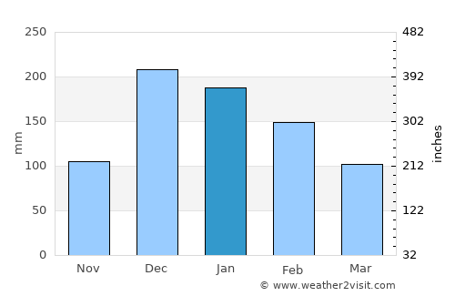 Muğla average rain in January
