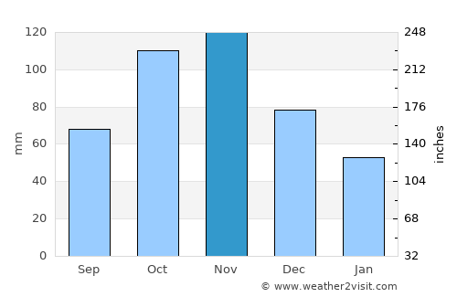 Muheza average rain in November