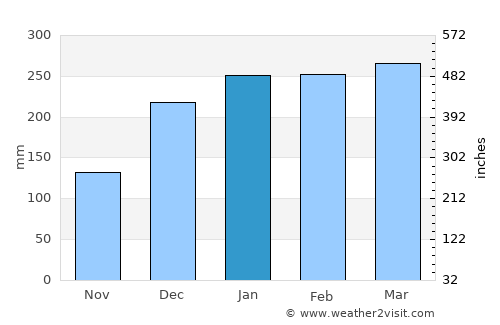 Muncar average rain in January