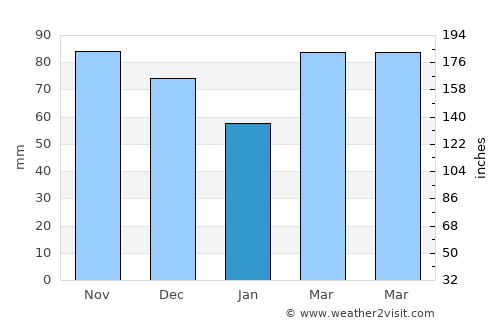 Muncie average rain in January