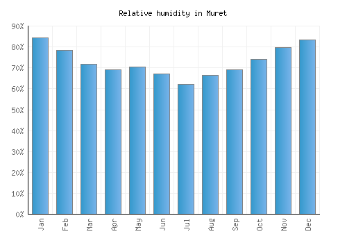 Muret relative humidity averages