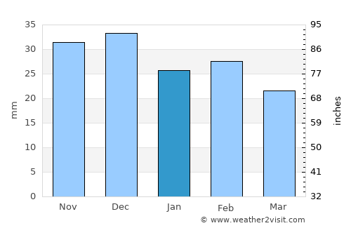 Murighiol average rain in January