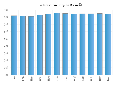 Murindó relative humidity averages