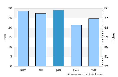 Murphy average rain in January