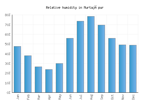 Murtajāpur relative humidity averages