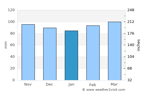 Muş average rain in January