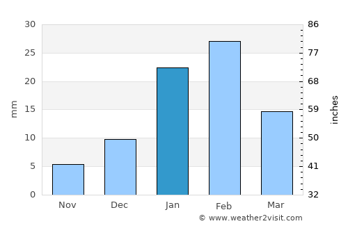 Muscat average rain in January