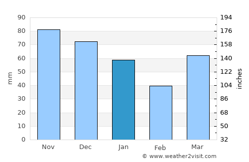 Muskegon average rain in January