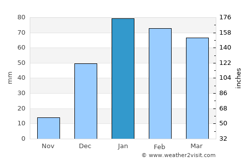 Mussoorie average rain in January