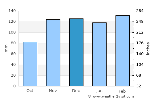 Mutki average rain in December