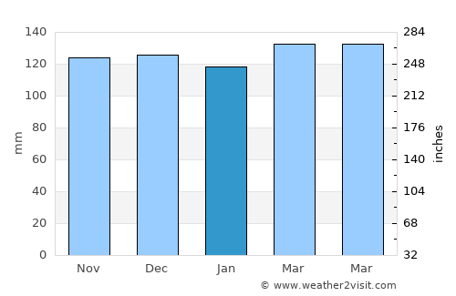 Mutki average rain in January