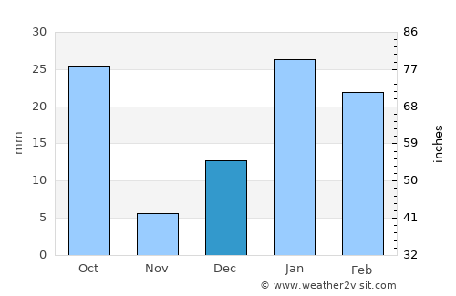 Muzaffarnagar average rain in December