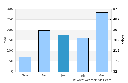 Mwaya average rain in January