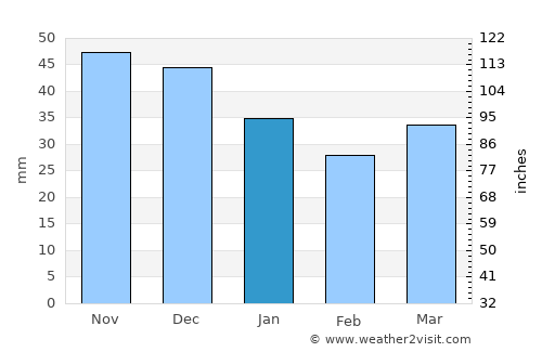 Myshkavichy average rain in January