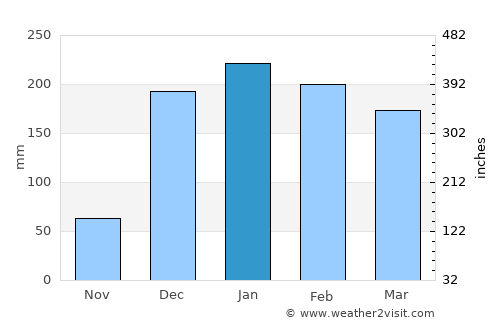 Mzimba average rain in January