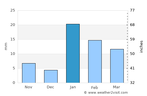 Nabīnagar average rain in January
