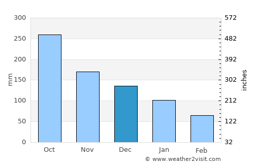 Naco average rain in December