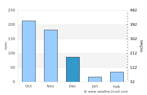 Nāgercoil average rain in December