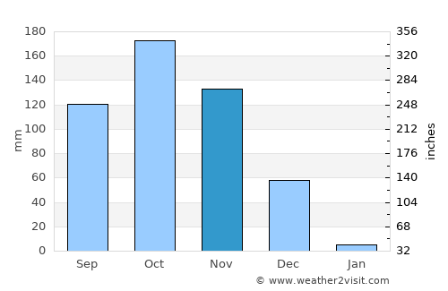 Nāgireddipalli average rain in November