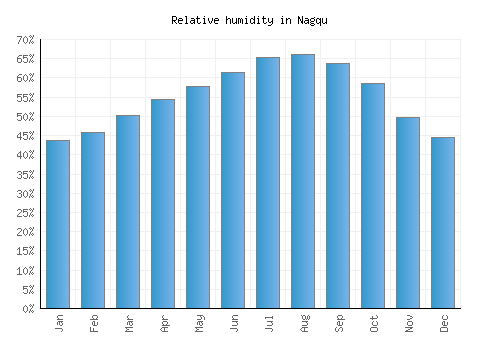 Nagqu relative humidity averages