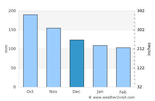 Nalus average rain in December