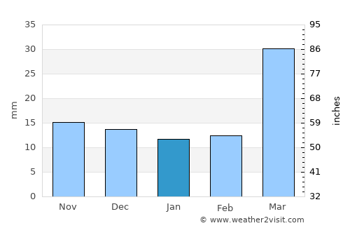 Nālūt average rain in January