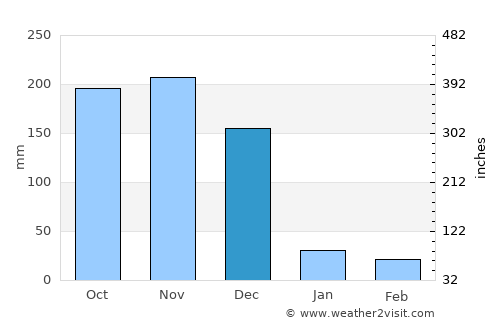Nambutalai average rain in December