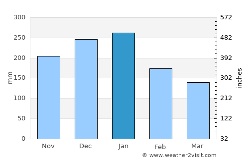 Namerikawa average rain in January
