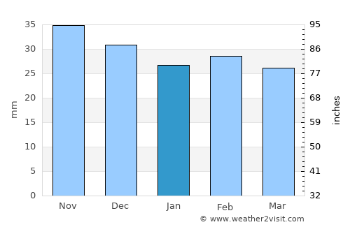 Nămoloasa average rain in January