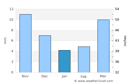 Nancha average rain in January