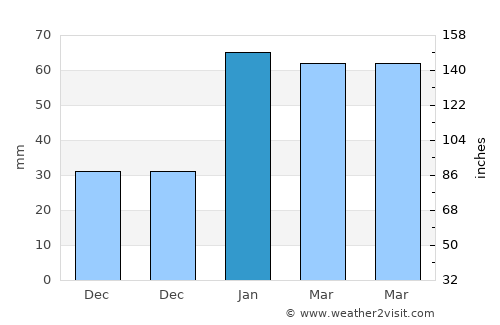 Nāngal Township average rain in January
