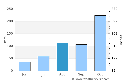 Nannilam average rain in August