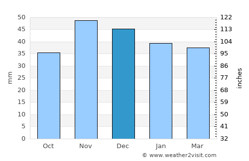 Nanov average rain in December