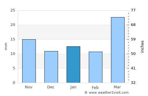 Napoleon average rain in January