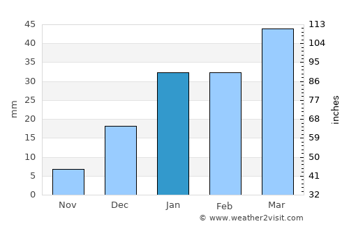 Nārang average rain in January
