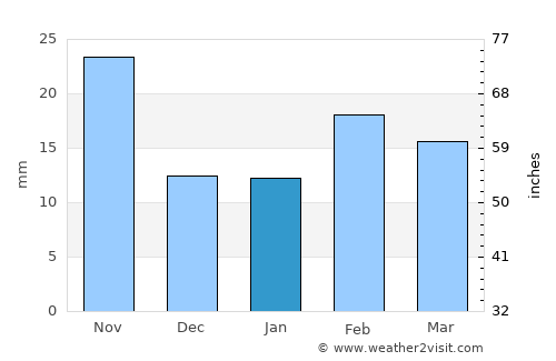 Narrogin average rain in January
