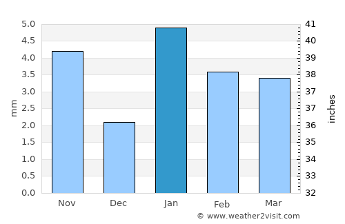 Nasīrābād average rain in January
