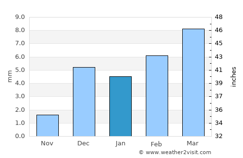 Nasīrābād average rain in January