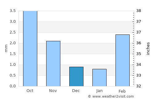 Naukot average rain in December
