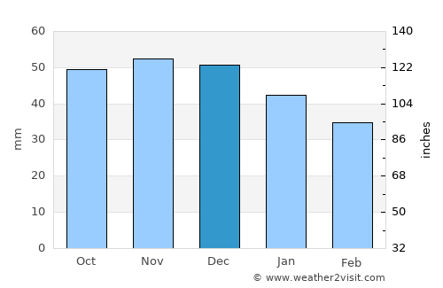 Navahrudak average rain in December